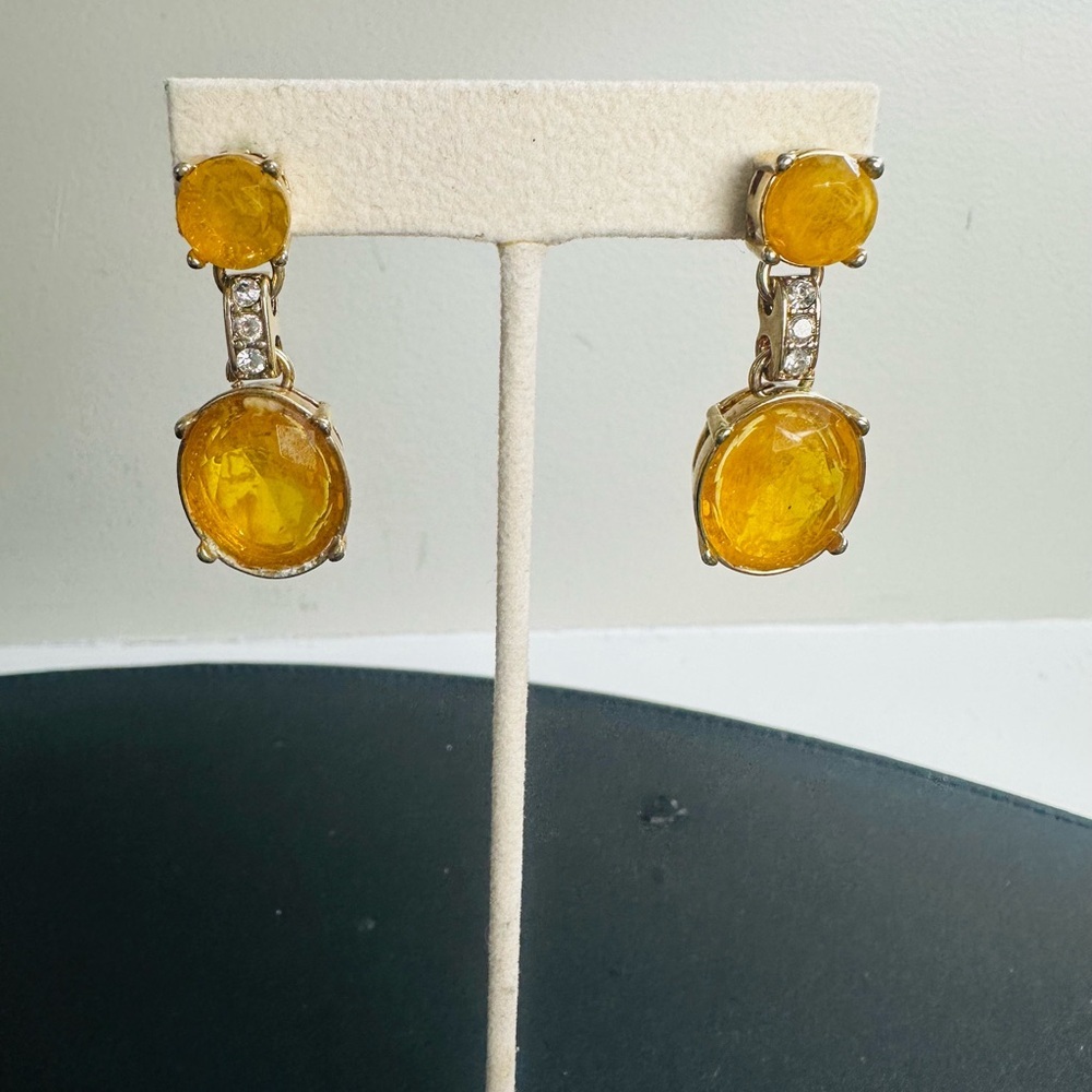 Elegant Yellow Drop Earrings